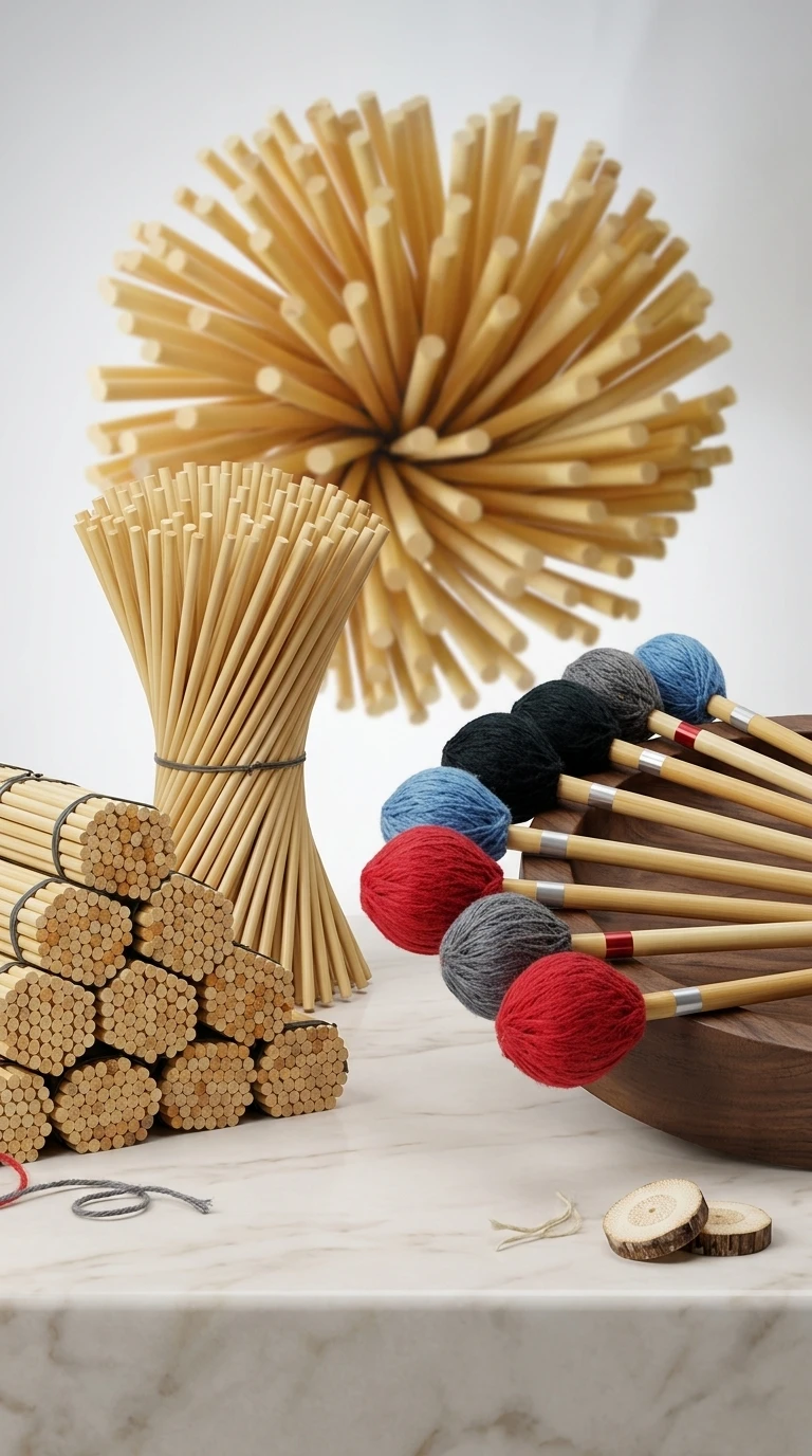 Export-Quality Rattan Sticks